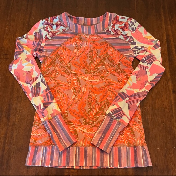 Maaji Other - Maaji Women’s Multicolor Long Sleeve Rash Guard Swim Top Size M Thumb Holes